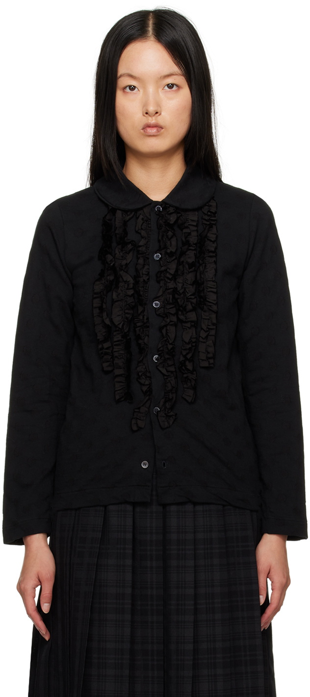 tao Black Ruffled Shirt