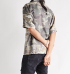 AMIRI - Camp-Collar Camouflage-Print Silk-Twill Shirt - Neutrals