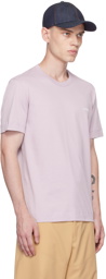 ZEGNA Purple Embroidered T-Shirt