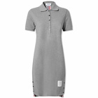 Thom Browne Women's Pique RWB Polo Dress in Light Grey