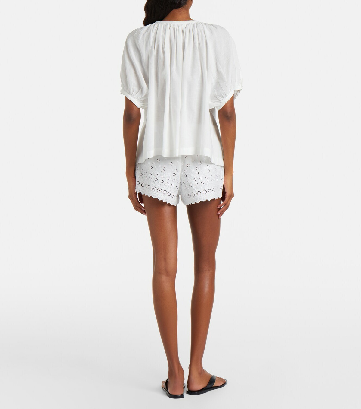 Dôen Arda embroidered cotton shorts