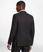 Brooks Brothers Men's Regent-Fit Striped Wool Twill Suit Jacket | Charcoal