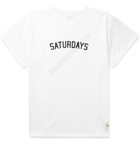 Saturdays NYC - Marley Logo-Print Mesh T-Shirt - White