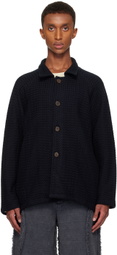 Isa Boulder SSENSE Exclusive Black Chevron Spread Stitch Shirt