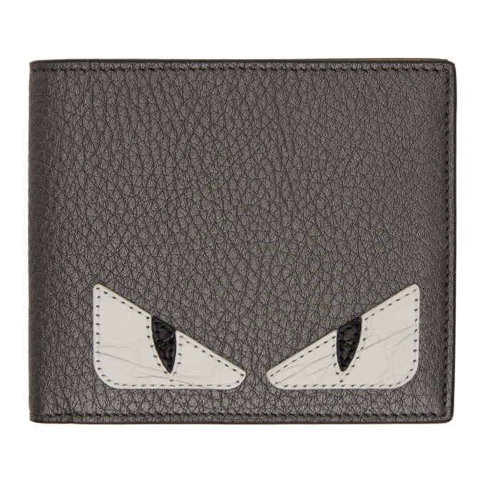 Fendi Bag Bugs Leather Bi-fold Wallet in Black for Men