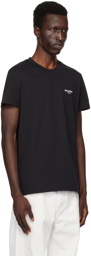 Balmain Black 'Balmain Paris' Flocked T-Shirt