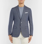 Hugo Boss - Navy Hartlay Slim-Fit Unstructured Virgin Wool and Linen-Blend Blazer - Navy