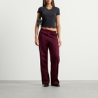 Adidas Women's Firebird Loose Track Pant in Maroon/Black