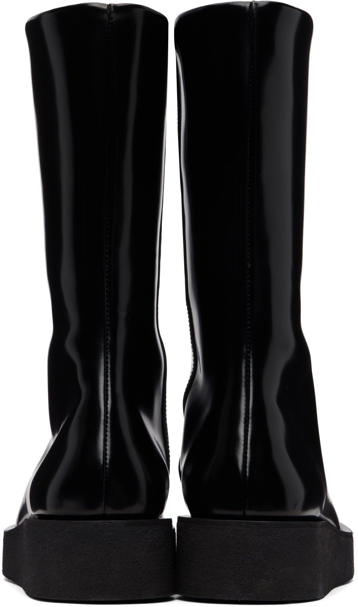Ernest W. Baker Black Zipp Boots