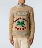 Valentino Logo wool and cotton sweater