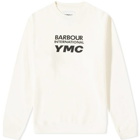 Barbour Men's International x YMC Albourne Crew Sweat in Whisper White