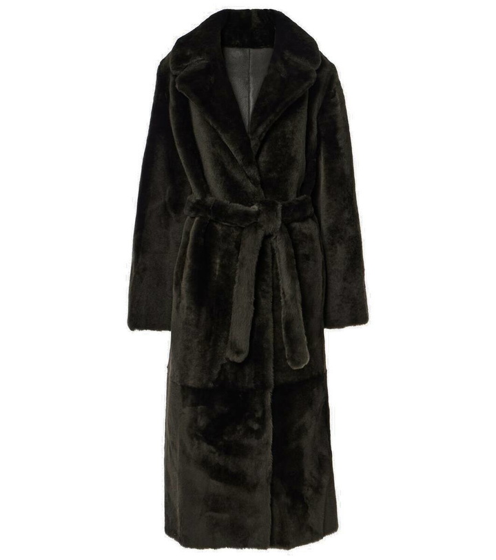 Photo: Yves Salomon Reversible belted shearling coat