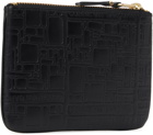 COMME des GARÇONS WALLETS Black Embossed Pouch