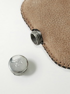 Brunello Cucinelli - Full-Grain Suede and Silver-Tone Hip Flask