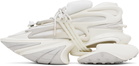 Balmain White Leather Unicorn Low-Top Sneakers