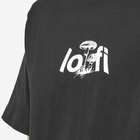 Lo-Fi Men's Mushroom Logo T-Shirt in Black