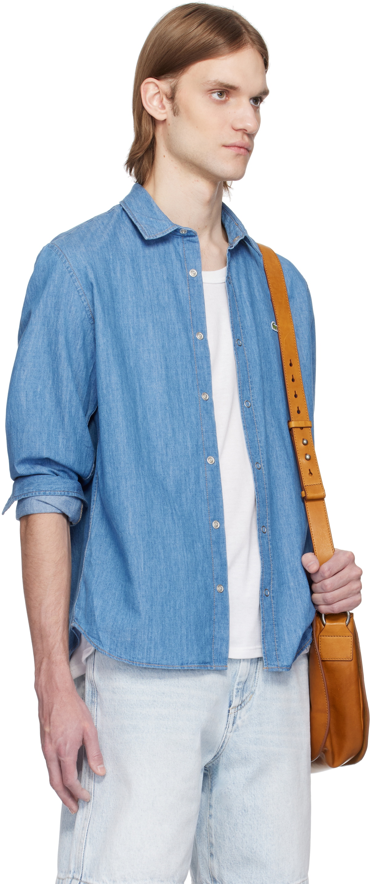 Lacoste Blue Washed Denim Shirt