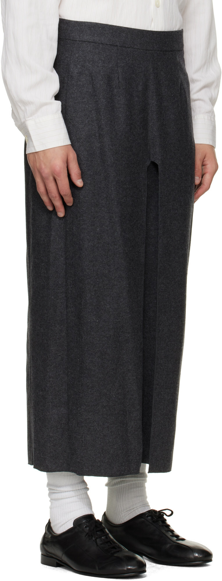 Hed Mayner Gray Wool Trousers