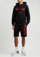 Alexander Mcqueen Logo-print Cotton Shorts Black