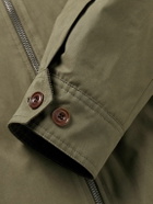 Hartford - Daren Cotton-Corduroy Trimmed Canvas Jacket - Green