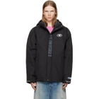 AAPE by A Bathing Ape Black AAPEUNVS Moonface Hooded Down Jacket