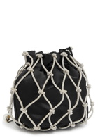 Rosantica Selene Capri Embellished Satin Pouch - Black And Silver - One Size