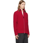 Maison Margiela Red Knit Zip-Up Sweater