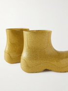 Bottega Veneta - Puddle Glittered Rubber Boots - Gold