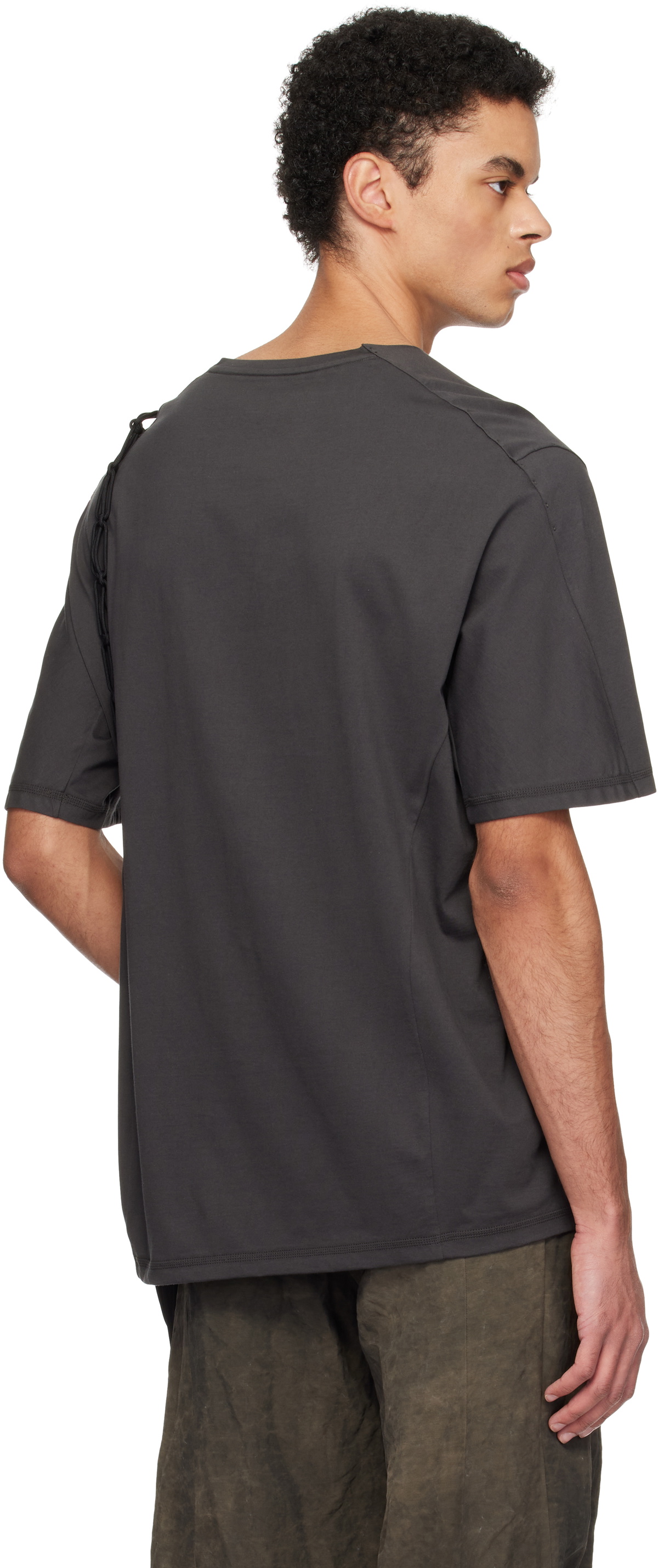 DEVOA Gray Paneled T-shirt