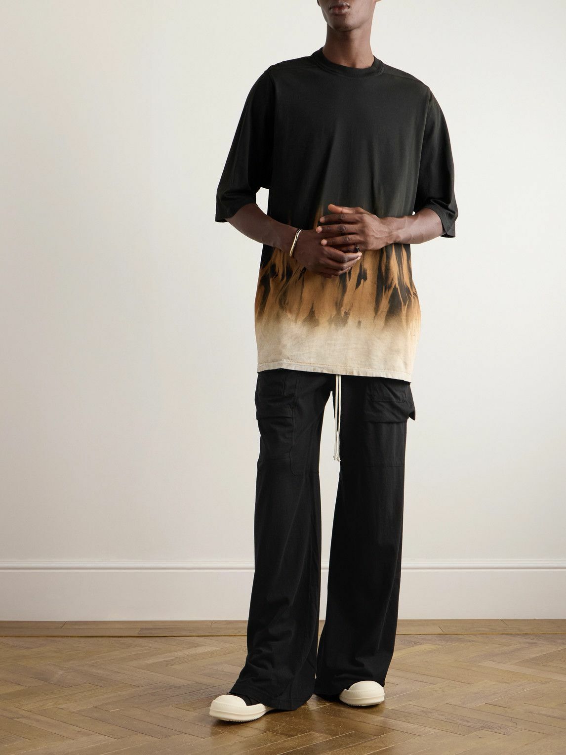 DRKSHDW by Rick Owens - Creatch Wide-Leg Cotton-Jersey Drawstring