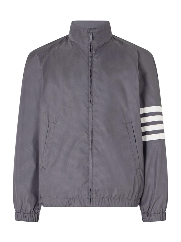 Photo: Thom Browne - Striped Ripstop Track Jacket - Gray