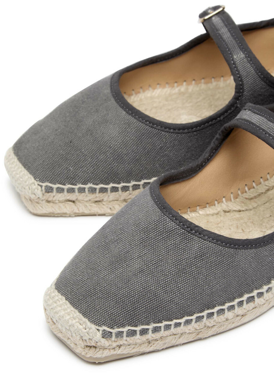Castañer Padau Canvas Espadrille Flats Grey