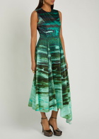 Roksanda Tera Printed Silk Midi Dress Multicoloured 1