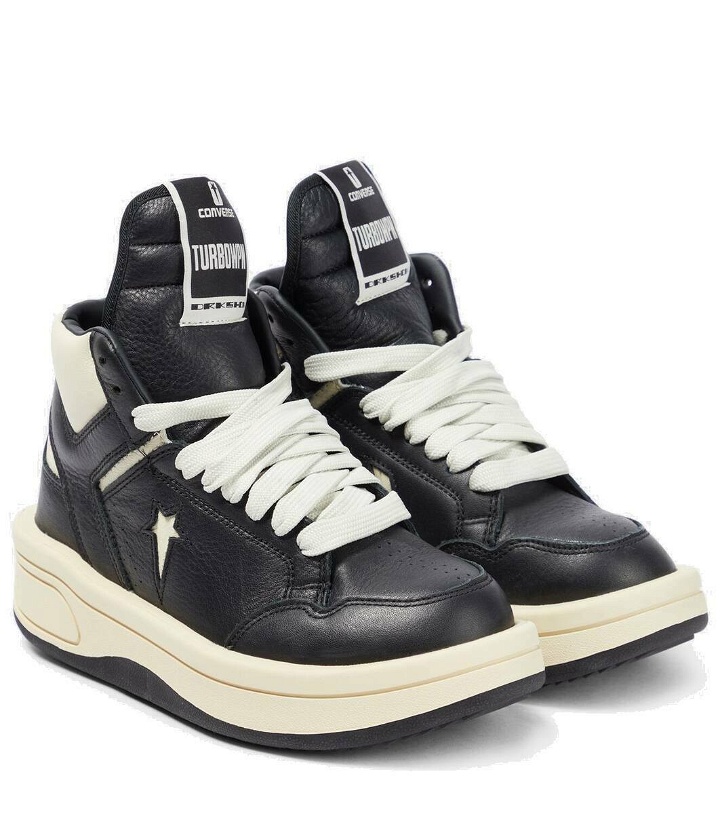 Photo: Rick Owens x Converse DRKSHDW TURBOWPN leather sneakers