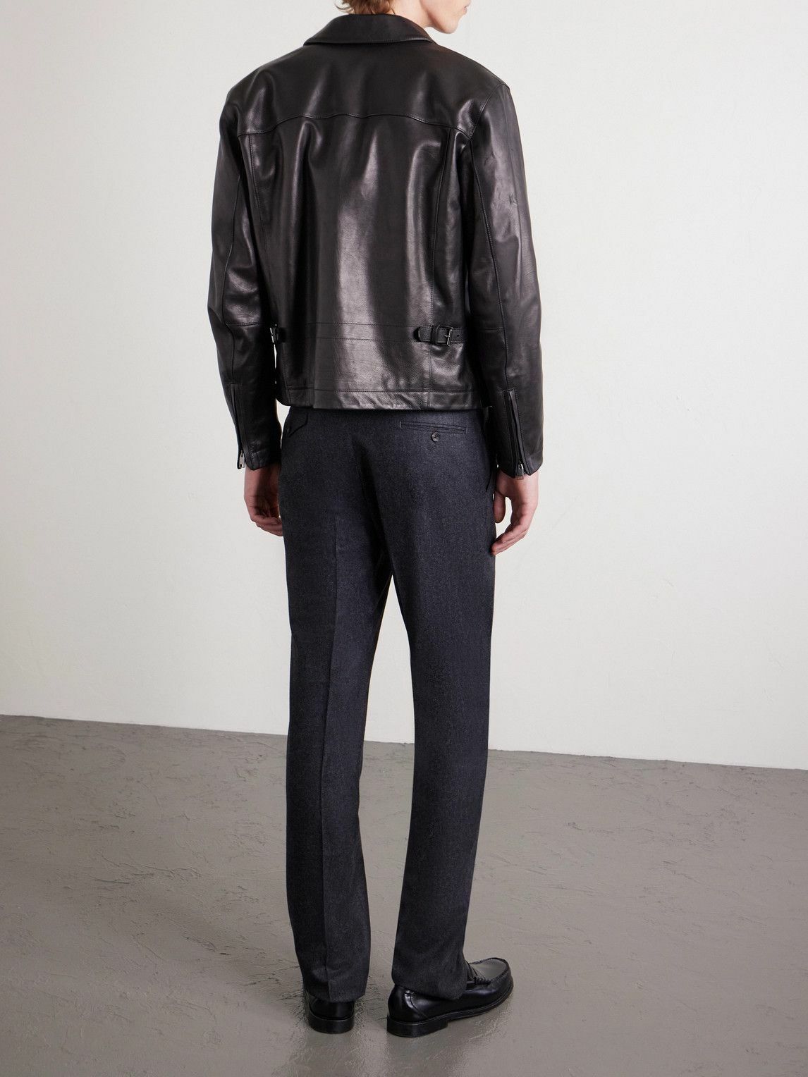 J. Mueser - Waverly Straight-Leg Pleated Wool-Twill Suit Trousers - Gray