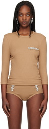 Simone Rocha Beige Embellished Underpinning T-shirt