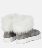 Miu Miu Shearling-lined suede sneakers