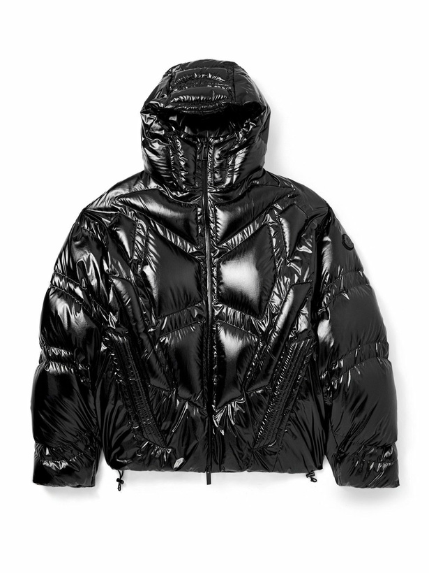 Photo: Moncler Genius - A$AP Rocky Bahianinha Quilted Glossed-Shell Hooded Down Jacket - Black