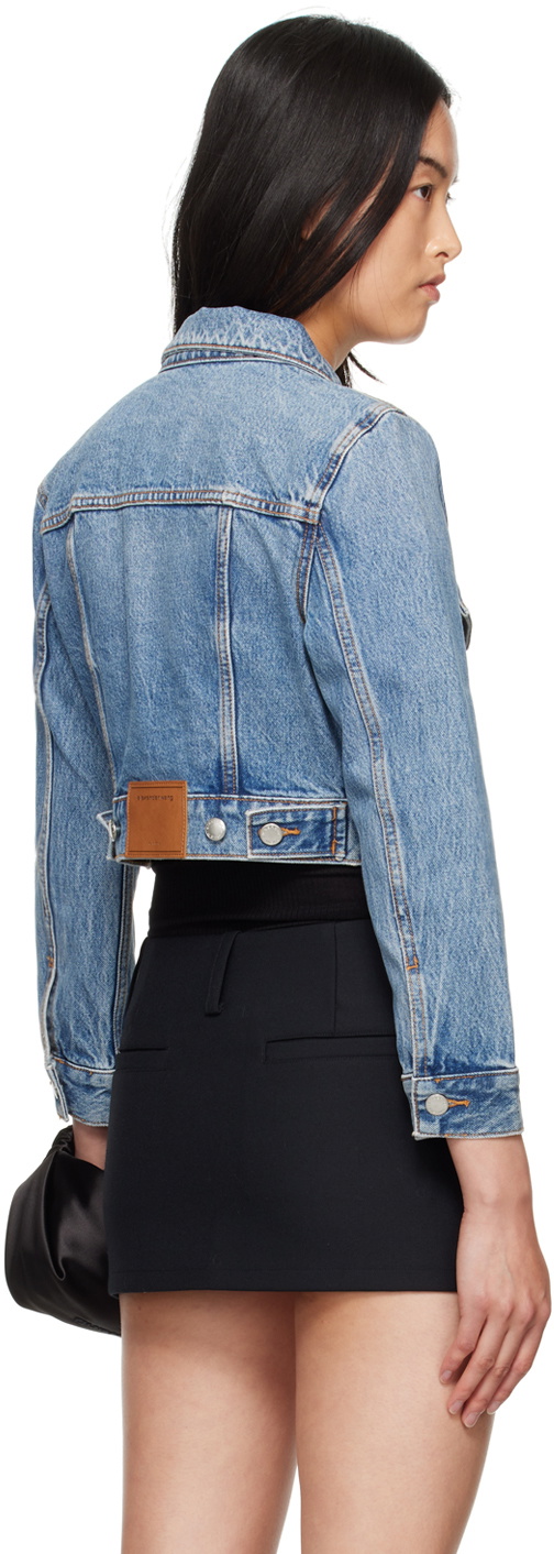 Alexander Wang Blue Shrunken Denim Jacket