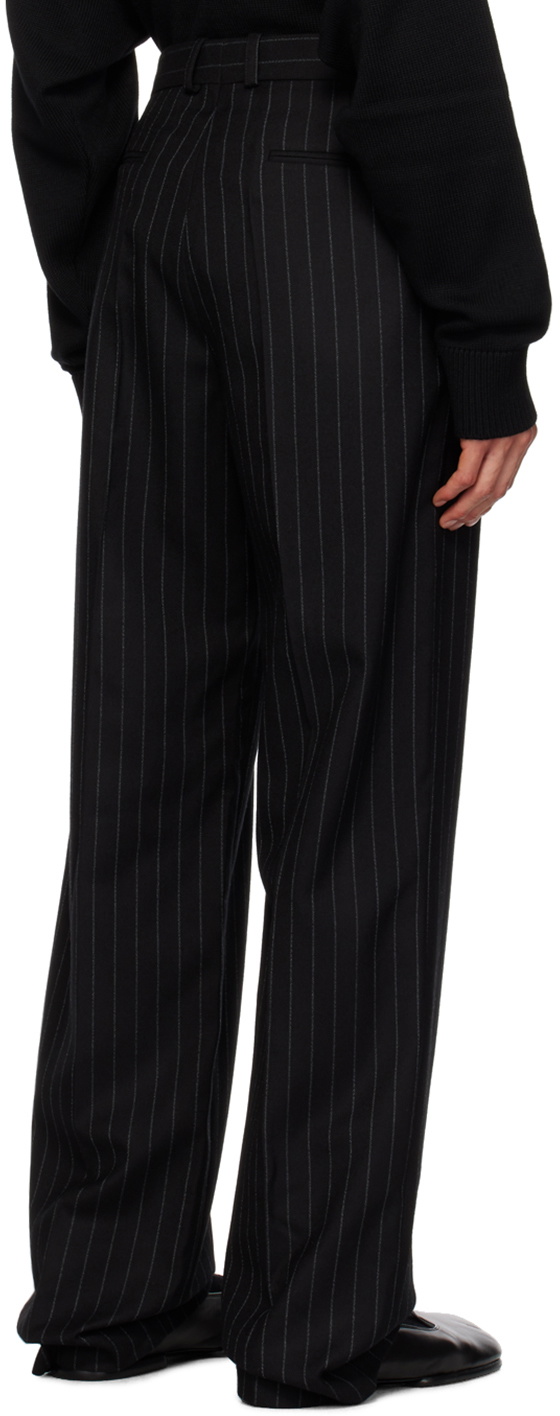 Botter Black Pinstripe Trousers
