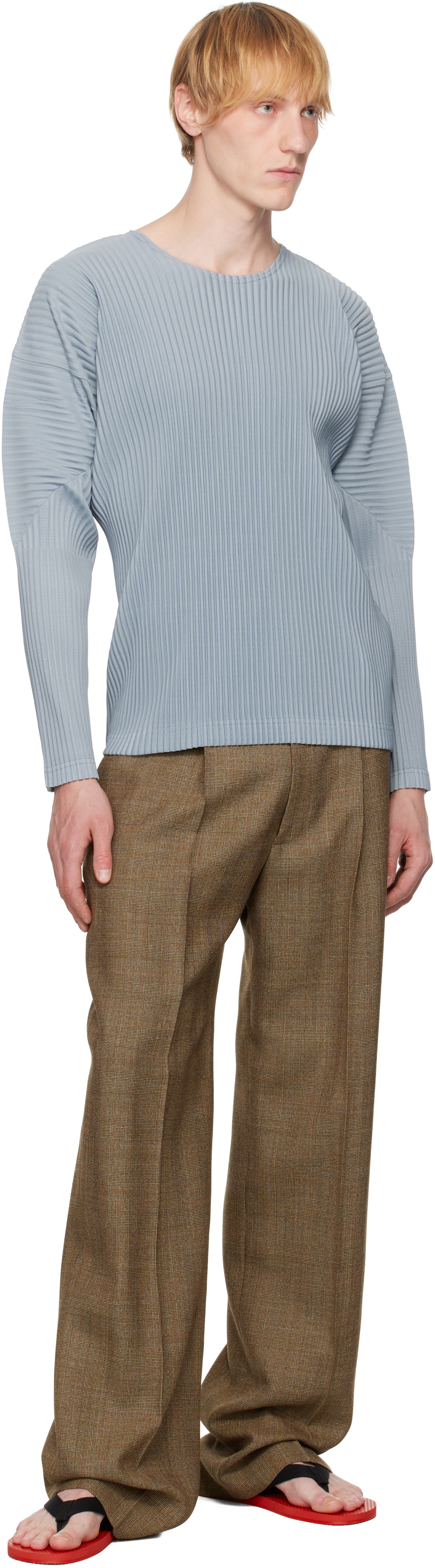 HOMME PLISSÉ ISSEY MIYAKE Blue Color Pleats T-shirt Homme Plisse