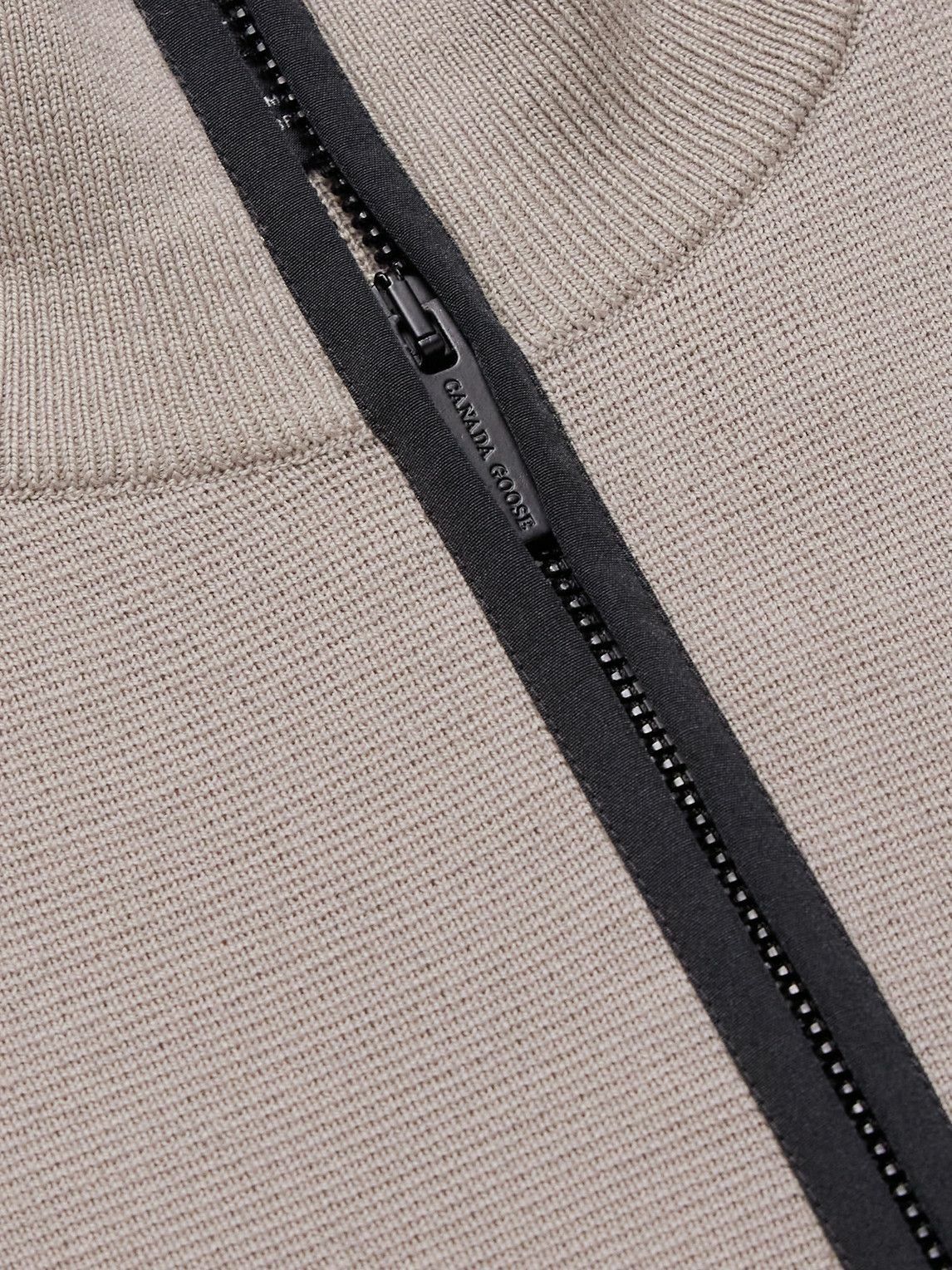 Canada Goose - Stormont Slim-Fit CORDURA-Trimmed Merino Wool Half-Zip Sweater - Gray