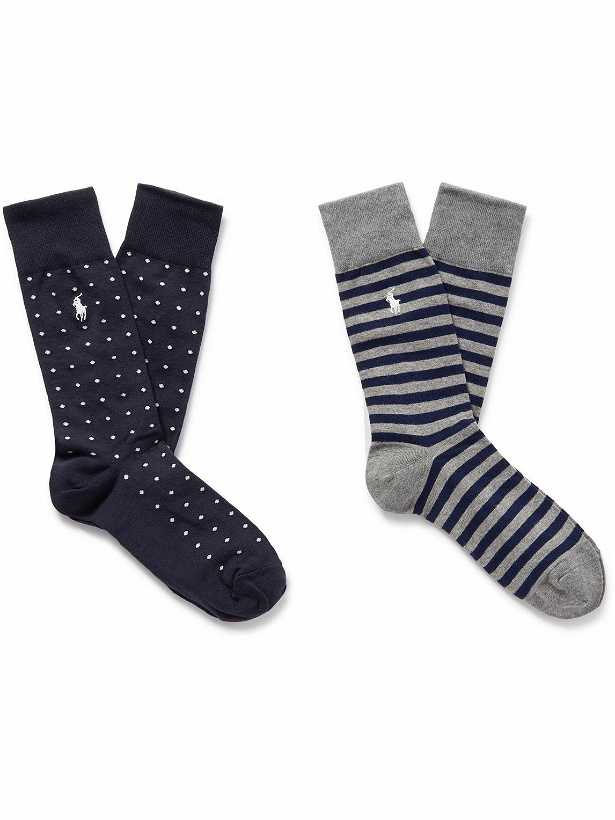 Photo: Polo Ralph Lauren - Set of Two Logo-Embroidered Cotton-Blend Socks