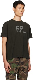 RRL Khaki Printed T-Shirt