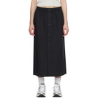 A.P.C. Black Organic Cotton Midi Skirt