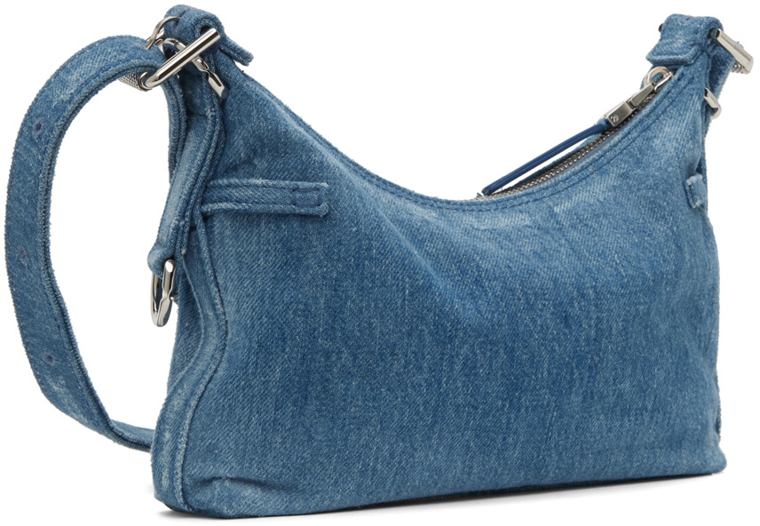 Voyou Mini denim shoulder bag in blue - Givenchy