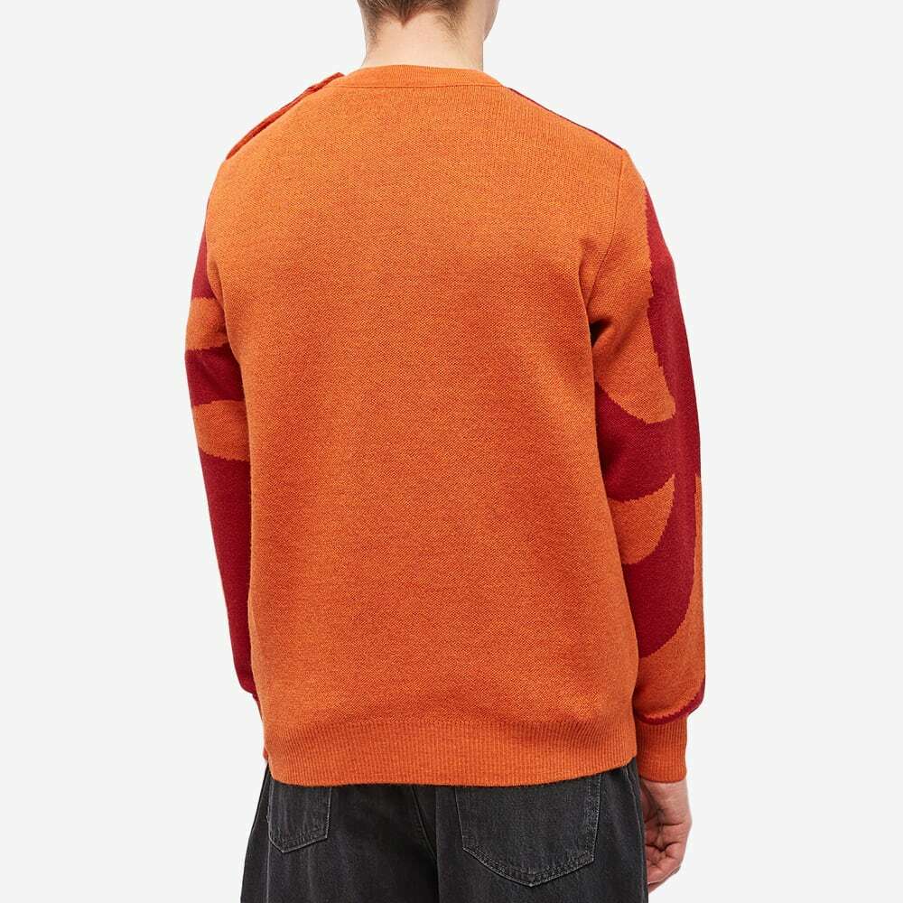 Soulland x Armor-Lux Button Crew Knit in Orange Soulland