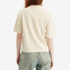 Auralee Women's High Gauge Pique Polo in Ivory