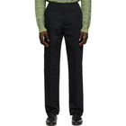 Dunhill Black Cotton and Linen Twill Trousers