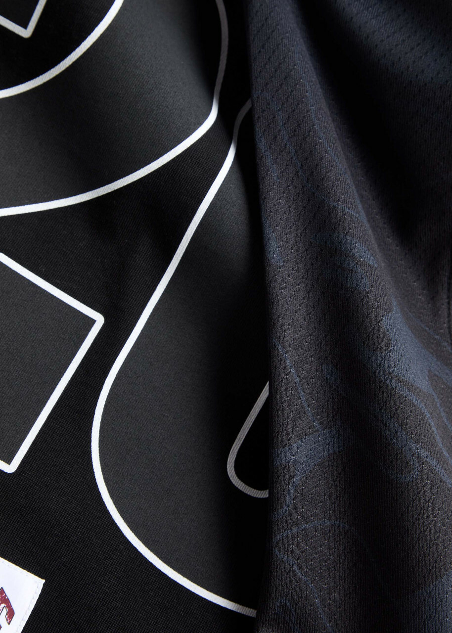 Aape Mesh Varsity Cotton T-shirt Black